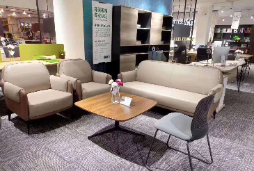 modern Sitting rest area sectional sofa Business visitor executive 3 seater office reception sofa W8677