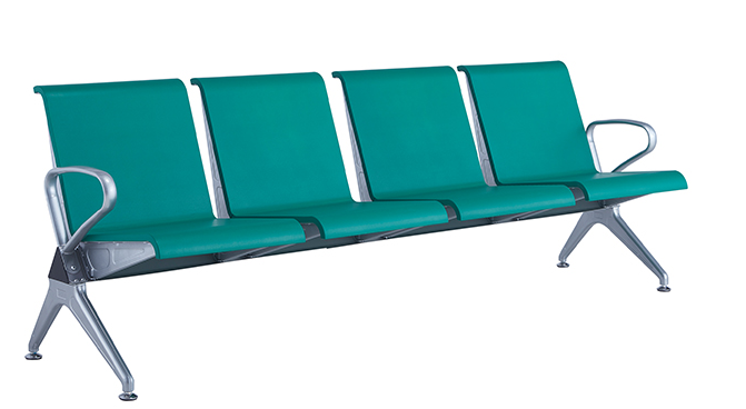 High quality  PU aluminium alloy Airport 4-Seater Waiting Chair