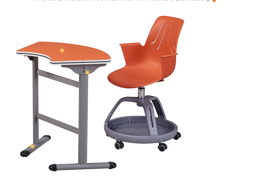 wheels swivel training chairs table school furniture single desk and chair set