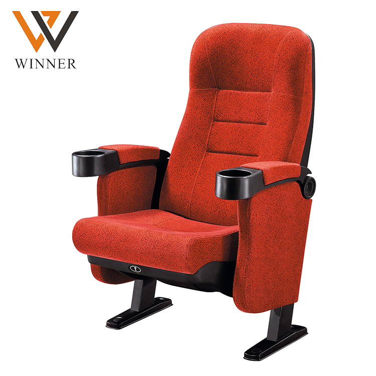 patterned concert hall leather movie theatre seat folds push back reclining rocking cinema chair