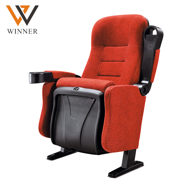 patterned concert hall leather movie theatre seat folds push back reclining rocking cinema chair