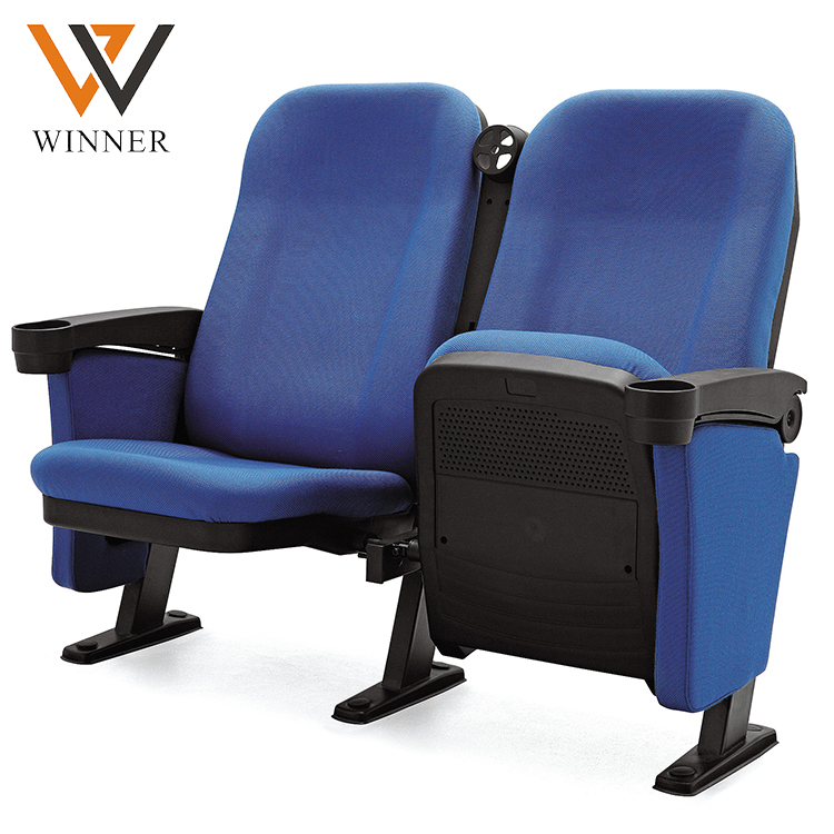 2 Seater 3d 4d 5d 6d classical fold cinema seating Blue durable hall commercial armchairs cinema chair