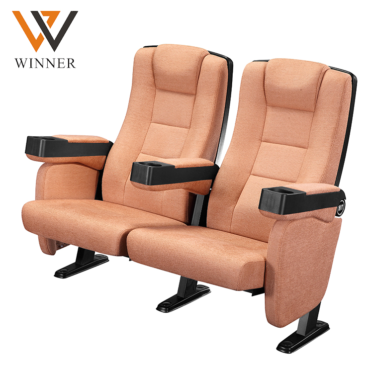 Couples cream reclining movie theatre chairs push back classical rocking cinema chair with cup holder