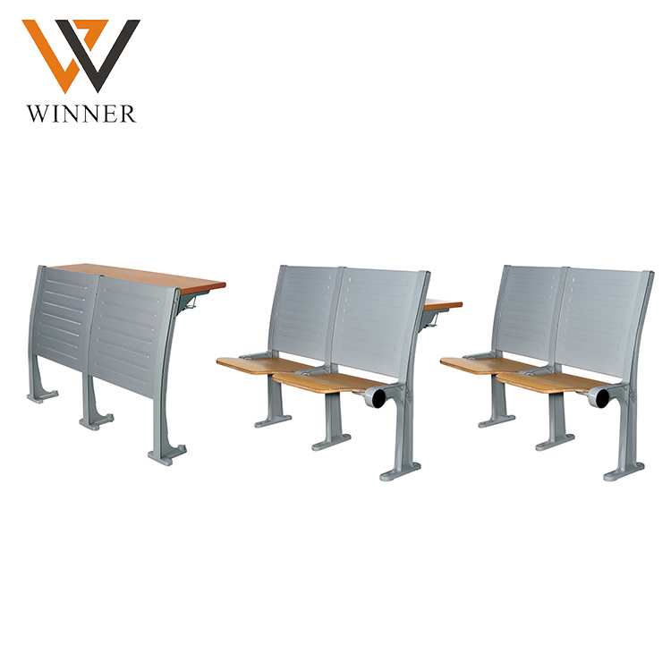 reading classroom school Ladder Lecture Hall chair steel Backrest high school furniture student college folded desk