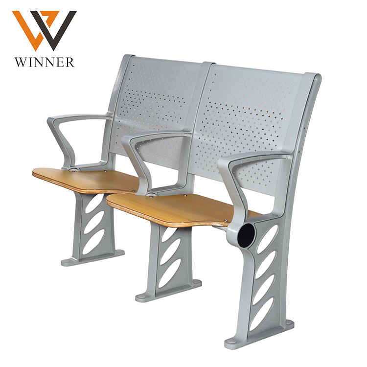metal school chair and desk Ladder Lecture Hall chairs secondary school student college folding desk