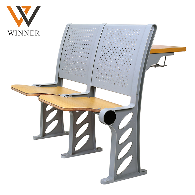 Ladder Lecture Hall chairs metal secondary school student college folding desk without armrest