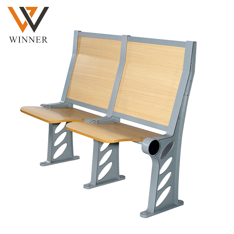 Condusive room furniture classroom school fold ladder Chair wood backrest college student desk without armrest